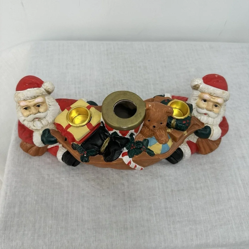 Kitsch ceramic candlestick